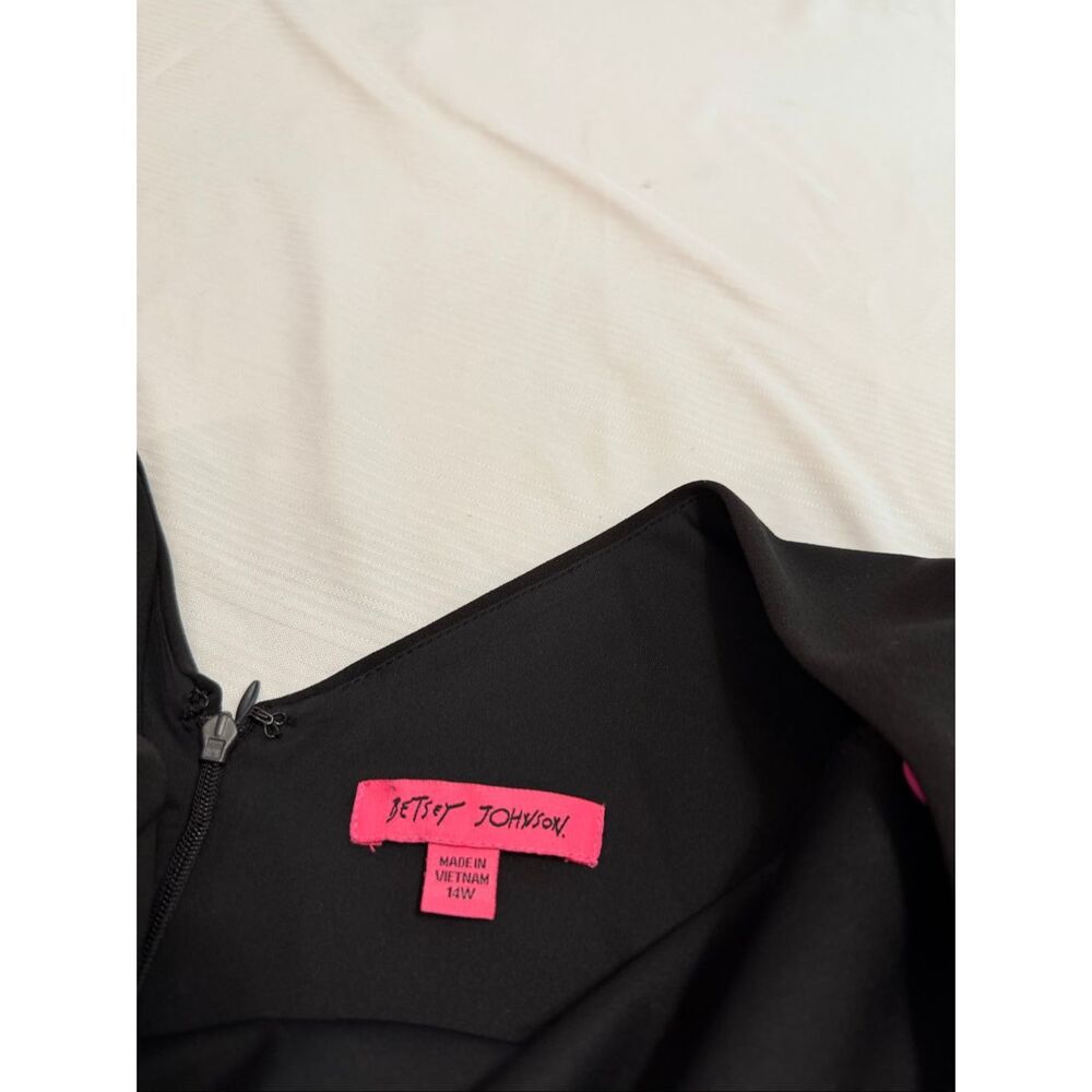 NWT Betsey Johnson Black Bell Sleeve Dress Women’s Plus Size 14W New - Picture 7 of 11